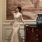 Embroidered mermaid dress new elegant Chinese style long skirt     S5492