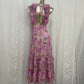 New floral dress summer ruffle holiday dress      S5466