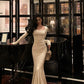 French long-sleeved mermaid dress for women new  long skirt   S5477