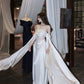 princess dress white satin dress       S5455
