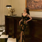 Ruffled floral suspender dress for women new long dress    S5493