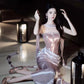 evening dress pink engagement dress      S5471