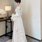 Pink sexy lace long-sleeved dress for women     S5461