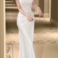 Satin suspender dress party evening dress long skirt        S5446