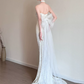 Charming White Prom Gown , Glitter Tulle Sequins Maxi Evening Dress Celebrity Dress RS1356