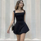 Black suspender waist tutu skirt homecoming dress R3207