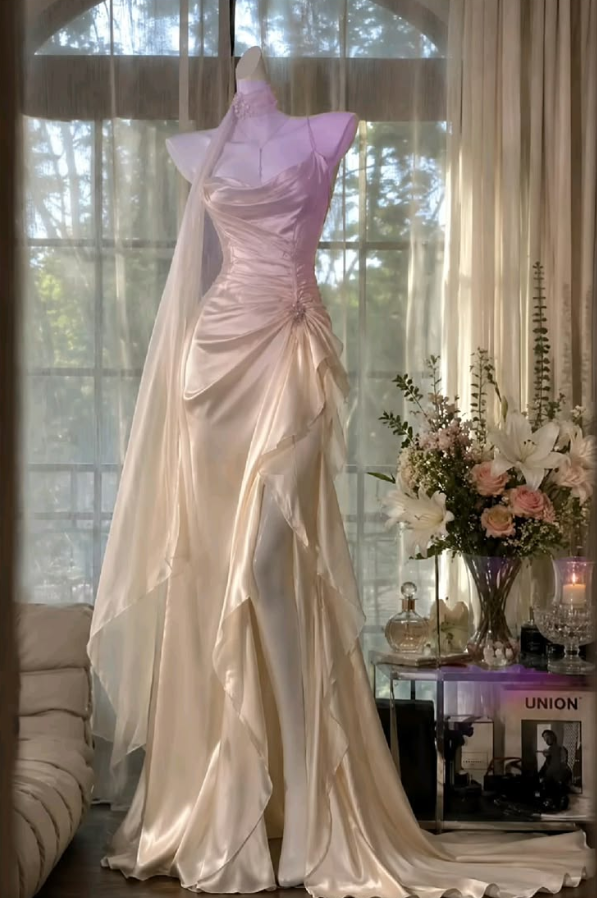 Dreamy Gradient Prom Gown , Silky Chiffon Bodycon Maxi Party Dress Evening Dress RS1365