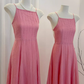 2025 new summer light peach pink sleeveless large swing backless holiday fairy back lace-up dress R0302