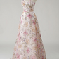 Charming Floral Beaded Prom Gown , Chiffon Elegant Maxi Party Dress Birthday Dress RS1371