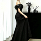 Black Sparkly Prom Gown , Mermaid Sequins Elegant Bodycon Maxi Evening Dress RS1397
