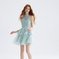 Floral dress halter neck suspender skirt short skirt vacation wear skirt women summer R3453