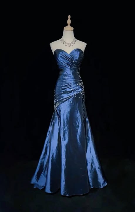 Elegant Royal Blue Mermaid Sweetheart Long Women Dress with Beaded Evening Dress Prom Dress RS120