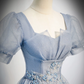 Dreamy Blue Prom Gown , Tulle Sequins Elegant Corset Maxi Evening Dress RS1398