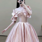 Sparkly Pink Prom Gown , Silky Princess Style Corset Maxi Evening Dress RS1402