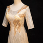 Sparkly Yellow Prom Gown , Sequins Tulle Corset Maxi Evening Dress RS1403