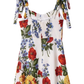 2025 Summer New French Waist Sexy Printed Short Holiday Suspender Dress R0972