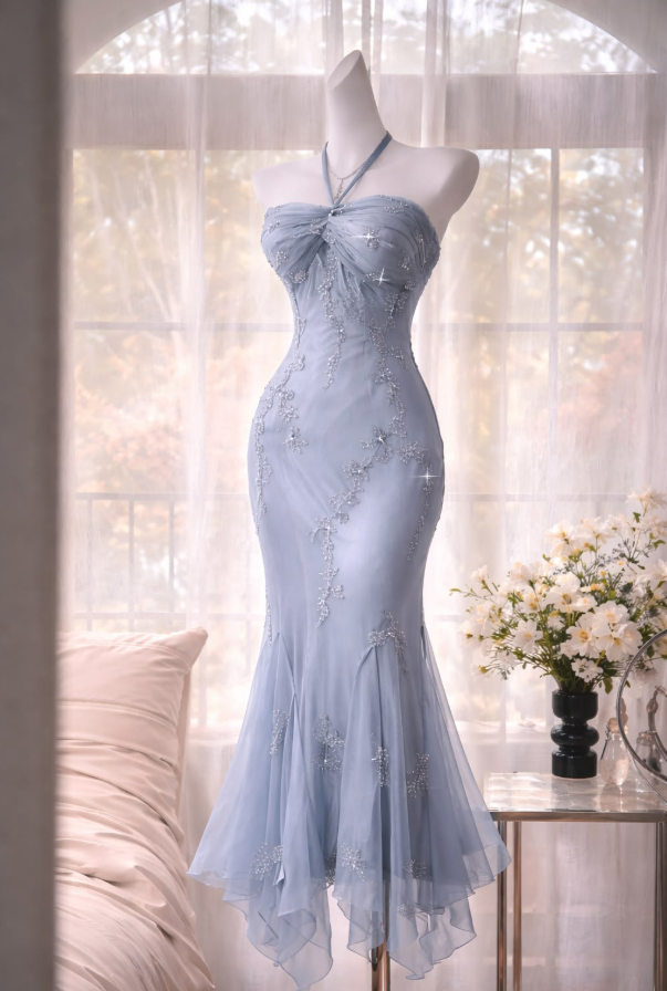 Gorgeous Purple Prom Gown , Chiffon Elegant Embroidery Bodycon Maxi Evening Dress RS1419