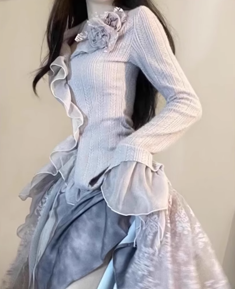 French style fairy princess dress sweet birthday dress high-end adult dress R1639