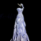 Light purple one-shoulder fitted waist elegant ball gown with a stylish skirt R8106