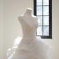 Light nude pink strapless fitted waist long ball gown/bridal dress R8528