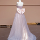 Light pink halter-neck fitted long ball gown/bridal dress R8344
