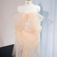 Light apricot strapless sexy long ball gown, bridal dress R9013