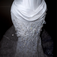 White satin tube top waist hip skirt, prom dress R5626