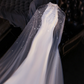 White sleeveless fitted waist sexy long ball gown/bridal dress R8714