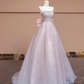 Light pink halter-neck fitted long ball gown/bridal dress R8344