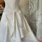 White halter-neck A-line mini dress, ball gown R6297