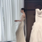 White tube top slim waist pleated sexy long dress bridal gown R6038