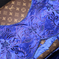 Purple halter-neck fitted satin long ball gown R6856