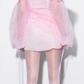 Pink strap one-shoulder slim waist sweet and cute mini skirt homecoming dress R4517