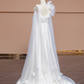 White halter-neck, straight-cut, long ball gown, bridal dress R8316