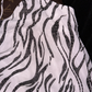 White with black stripes, halter neck, fitted waist, elegant long ball gown R6896