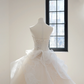Light nude pink strapless fitted waist long ball gown/bridal dress R8528