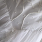 White beaded, fitted waist, classic and elegant long ball gown/bridal dress R6816