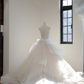 Light nude pink strapless fitted waist long ball gown/bridal dress R8528