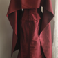 Red halter-neck fitted top and bodycon long skirt suit for a ballroom gown R6697