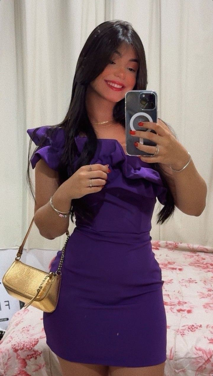 Purple off-shoulder slim waist hip-hugging short skirt homecoming dress R5506