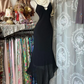Black halter-neck fitted long ball gown R7569
