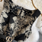 French temperament long skirt 2025 new retro lady high-end waist square neck suspender dress female R0324