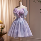 Dreamy Purple Homecoming Dress , Pretty Tulle Corset Mini Birthday Dress RS1444