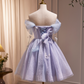 Dreamy Purple Homecoming Dress , Pretty Tulle Corset Mini Birthday Dress RS1444