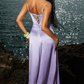 Stunnning Satin Silky Prom Gown Lavender Women's Maxi Evening Dress RS2778