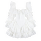 Dreamy White Homecoming Dress , Pleated Lace Trim Corset Mini Summer Dress RS1468