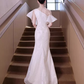 Sparkly White Prom Gown , Silky Sequins Elegant Corset Maxi Evening Dress RS1487
