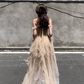 Elegant Champagne Prom Gown , Tulle Puffy Corset Maxi Birthday Dress RS1491