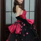 Elegant Contrast Prom Gown , 3D Floral Puffy Corset Maxi Evening Dress Quinceanera Dress RS1493