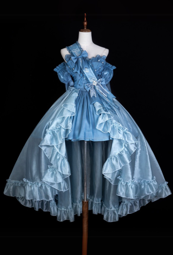 Sparkly Baby Blue Homecoming Dress , Silky Chiffon Corset Short Prom Dress RS1520